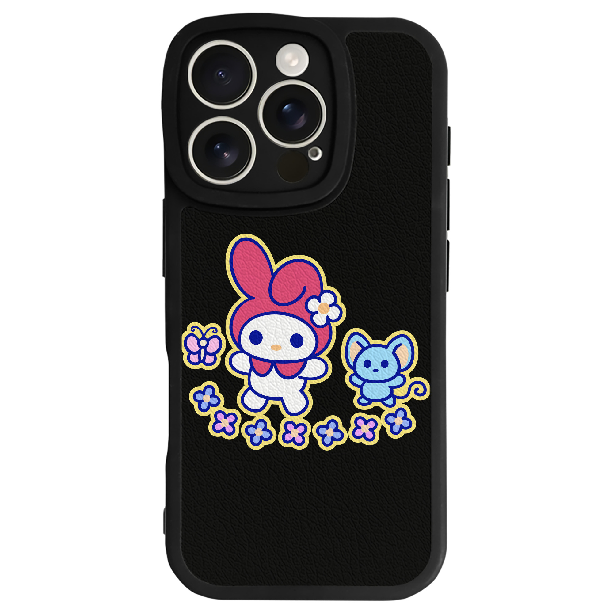 （画像用） Hello Kitty ハローキティ 【iPhone 16シリーズ対応】シリコンスマホケース（レザー調） 材質：シリコン